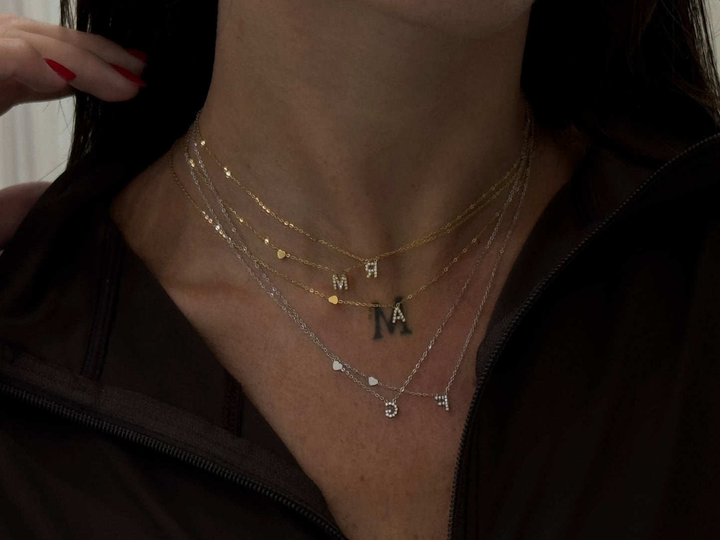 Collana lettera preziosa