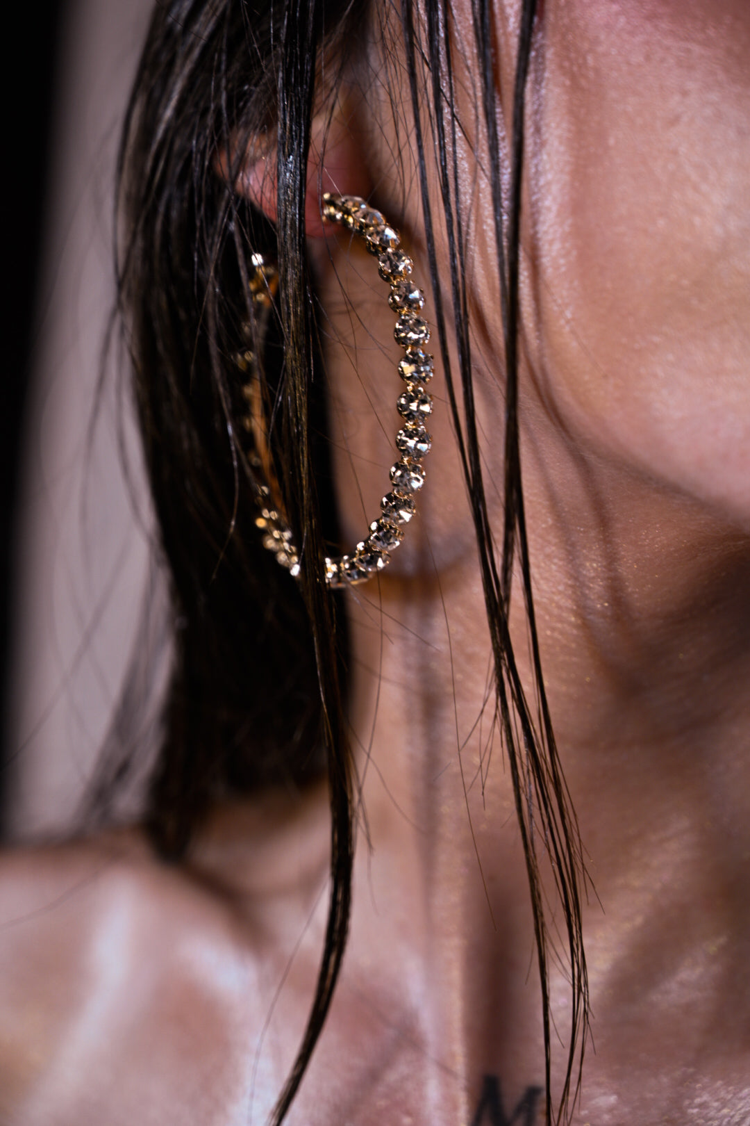 Hoops CRYSTA big -GOLD